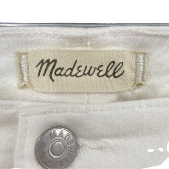 Madewell High‎ Waist Button Fly Ankle Jeans Size 37 White NWT - Picture 4 of 14